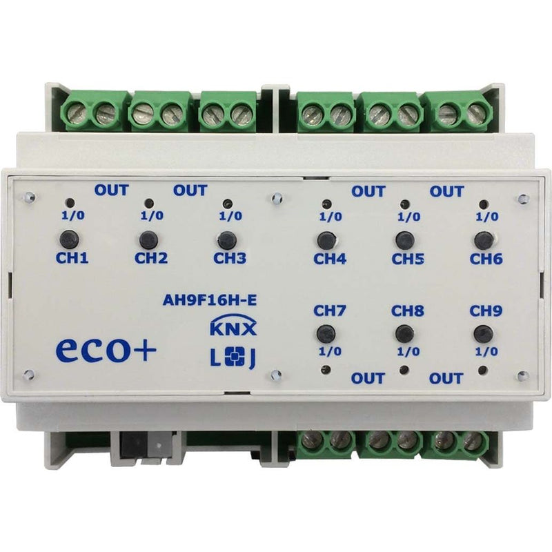 Lingg&Janke - Bussystem-Schaltaktor KNX Schaltaktor eco+ AH9F16H-E 9-fach 16A 6TE − 1 Stück