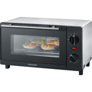 Severin - Tischbackofen/Backgrill Toastofen TO 2052 sw/si 800W 9L