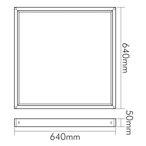 Nobile - Mechanisches Zubehör/Ersatzteile für Leuchten Aufbaurahmen Panel 622x622 1570961000 4-teilig RAL 9016
