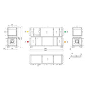 Maico - Lüftungsgerät mit Wärmerückgewinnung gewerblich Kompaktgerät MV4523VLPH RLT2300MV4523VLPH3 2300cbm/h/li/verti.