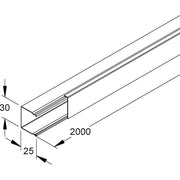 Niedax - Leitungsführungskanal LS-Minikanal LLK 26.030 E3 Unterteil+Deckel − 2 Meter