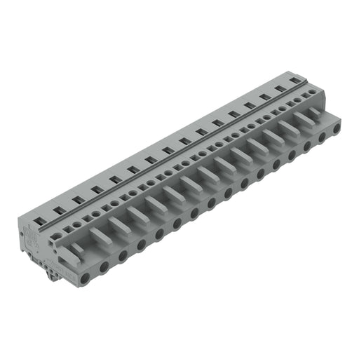 WAGO - Kabelsteckverbinder für Leiterplattensteckverbinder 1-Leiter-Federleiste 231-216/008-000 CAGECLAMP,2,5 mm²,gr − 10 Stück