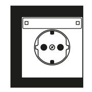 Jung - Abdeckung/Bedienelement für Installationsschalterprogramme Zentralplatte ES 2520 NA PL f. SCHUKO-Steckdose