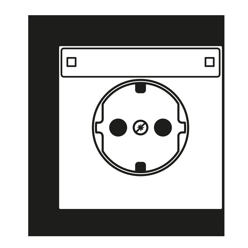 Jung - Abdeckung/Bedienelement für Installationsschalterprogramme Zentralplatte ES 2520 NA PL f. SCHUKO-Steckdose