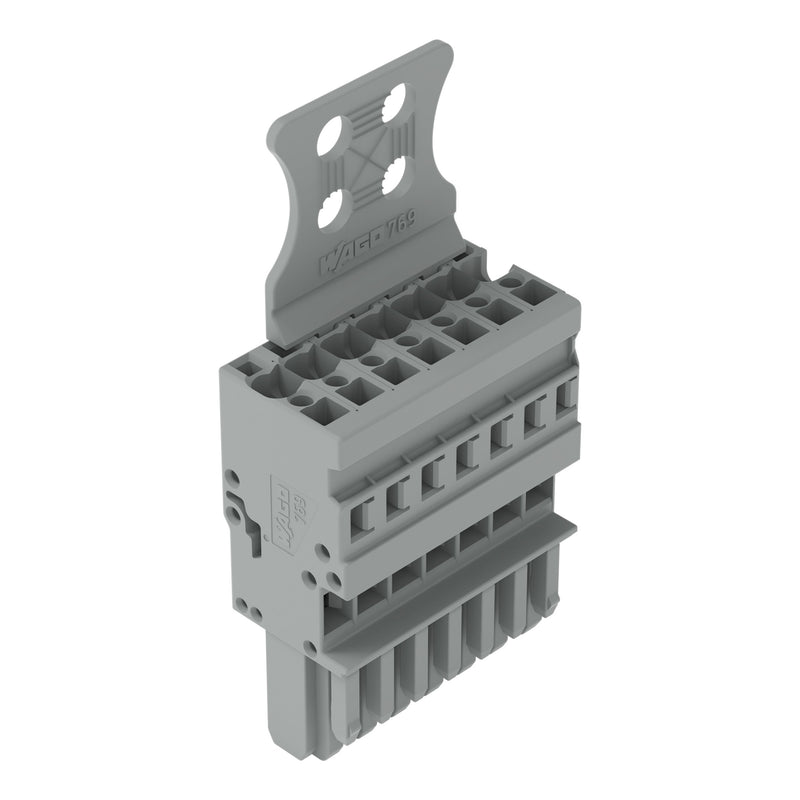 WAGO - Ein- und mehrpolige Klemmenleiste 1-Leiter-Federleiste 769-107/144-000 CAGECLAMP,4mm²,gr − 10 Stück
