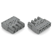 WAGO - Steckverbinder für steckbare Gebäudeinstallation Stecker 4-polig 770-254/062-000 Kod. B,grau − 50 Stück