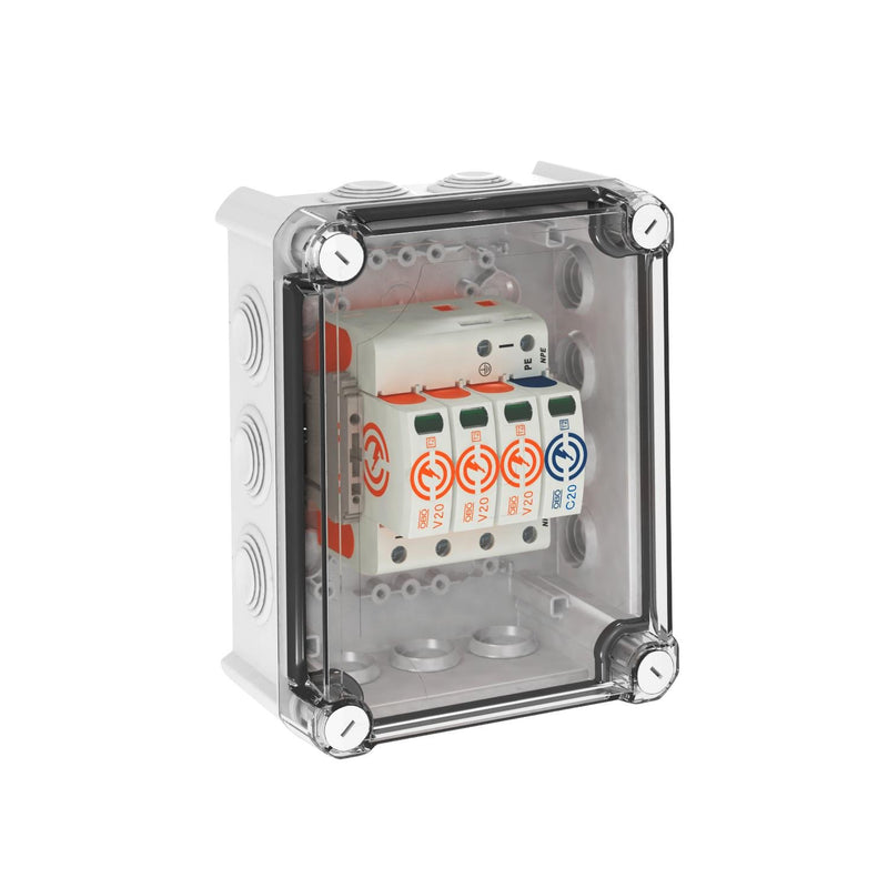 OBO Bettermann - Überspannungsableiter für Energietechnik/Stromversorgung SurgeController V20 VG-V20-3+NPE-280 3+1 im Gehäuse