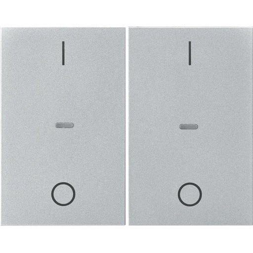 Berker - Abdeckung/Bedienelement für Installationsschalterprogramme Abdeckung Tastsensor-Modul 80962371 2-fach alu