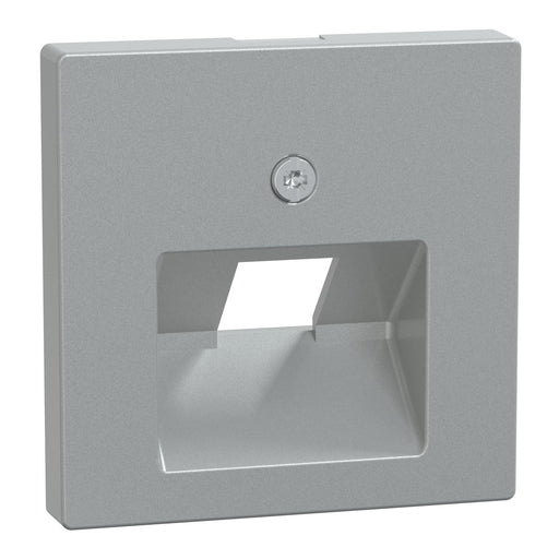 Merten - Einsatz/Abdeckung für Kommunikationstechnik Zentralplatte alu 298360 für UAE-Einsatz 1f