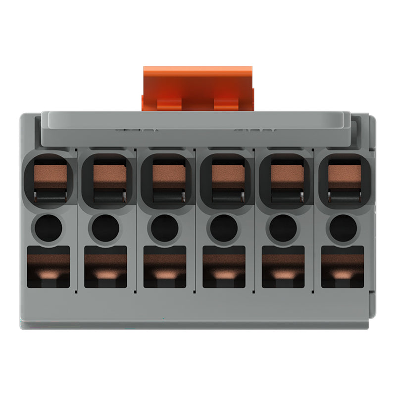 WAGO - Ein- und mehrpolige Klemmenleiste 1-Leiter-Federleiste 769-106/144-000 CAGECLAMP,4mm²,gr − 10 Stück