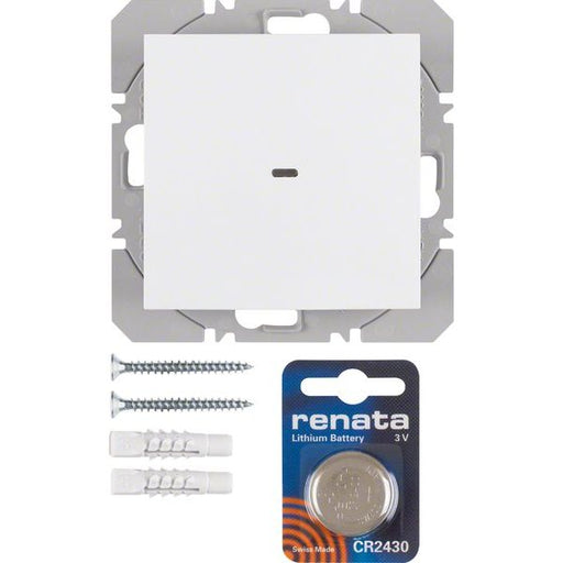 Berker - Bussystem-Hand-/Wandsender KNX-Funk Wandsender 1fach 85655288 polarweiß matt
