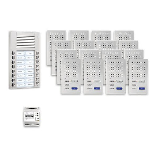 TCS Tür Control - Türsprech-Set Audio Außenstation Pack 16 PPAF16-EN/02 PES16 Tasten AP