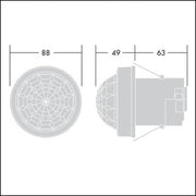 Thorn - Bussystem-Sensorüberwachung Passiver Infrarotsensor SENSA MRE DDP HIBAY HI-BAY