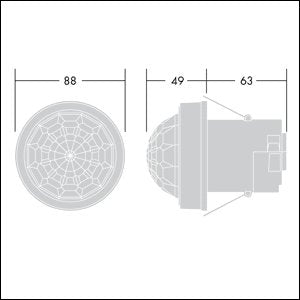 Thorn - Bussystem-Sensorüberwachung Passiver Infrarotsensor SENSA MRE DDP HIBAY HI-BAY