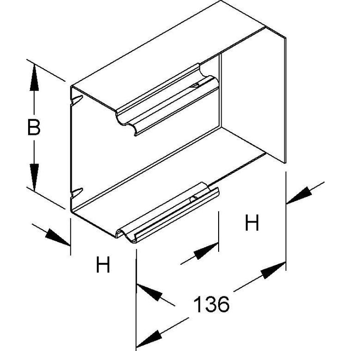 Niedax - Inneneck für Leitungsführungskanal Inneneckeinsatz LUIE 60.100  − 1 Stück
