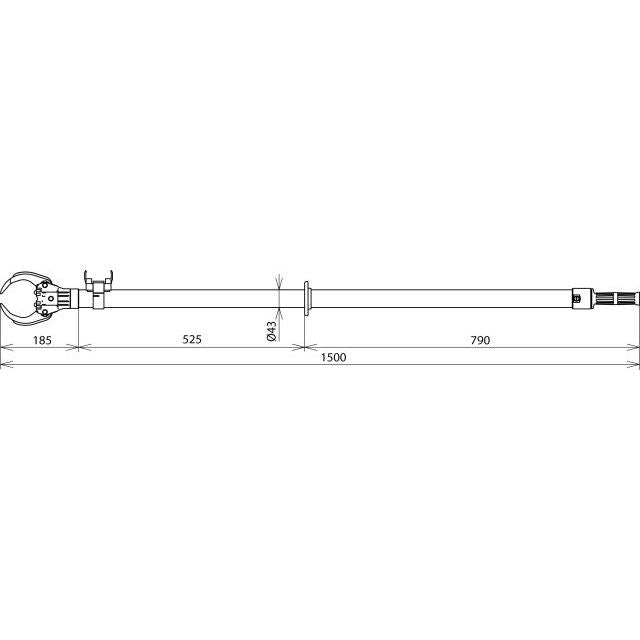 DEHN - Betätigungsstange Sicherungszange SZ HH 1500 gerade Un-36kV
