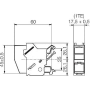 Weidmüller - Modularer Steckverbinder Tragschienen-Outlet IE-XM-RJ45/RJ45