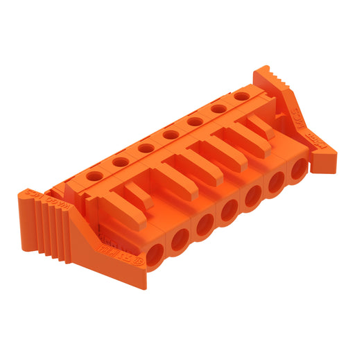 WAGO - Leiterplattensteckverbinder THT-Federleiste abgewink. 232-267/039-000 Maß 5,08mm,orange − 50 Stück