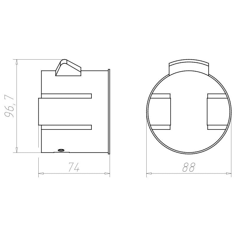 Kaiser - Zubehör/Ersatzteile für Dose/Gehäuse für Montage in der Wand/Decke Einbaugehäuse ThermoX-LED 9320-20 D 86 x 70mm
