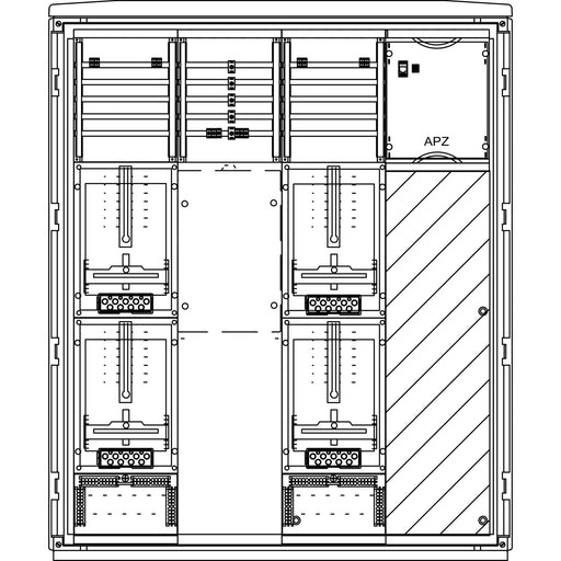 Elsta Mosdorfer - Zähler-Komplettschrank Zähleranschlusssäule ZS624A.N2 A655-2 N2 4Z 3.HZ