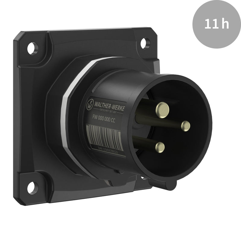 Walther Werke - CEE-Gerätestecker (IEC 60309) CEE NEO Anbaugerätestecker FW610311CC gerade 16A 3P 11h
