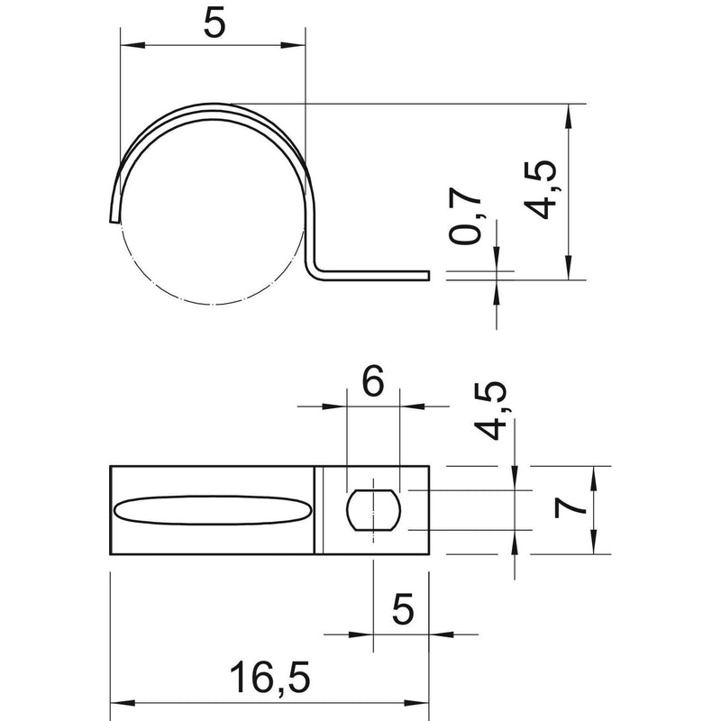 OBO Bettermann - Befestigungsschelle für Kabel/Rohre Befestigungsschelle 604 5 G galv.vz