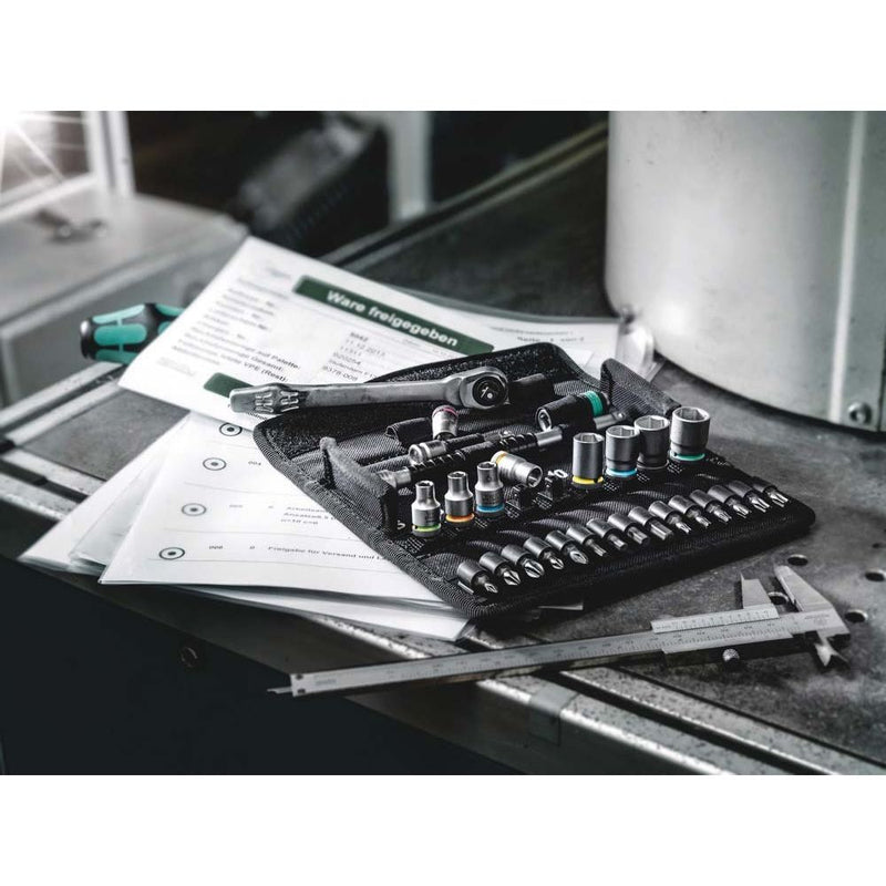 Wera - Steckschlüsselset Zyklop-Knarrensatz 8100 SA 12 HF 13t. metrisch 1/4"