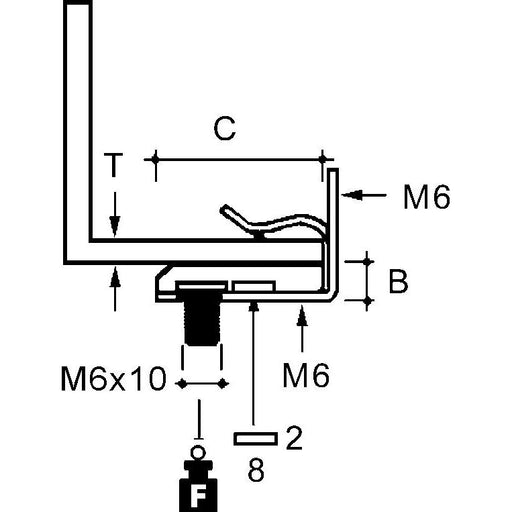 Niedax - Befestigungsklammer EKLIPS-Flanschbf. EH-1420S − 100 Stück
