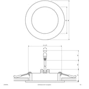 EVN Lichttechnik - Decken-/Wandleuchte LED-Einbaupanel rund LR44083540 4000K IP44 350mA ws