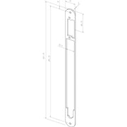 Assa Abloy effeff - Elektrischer Türöffner Distanzblech Z65-60A35----01 m.,Radius 308x24x3mm