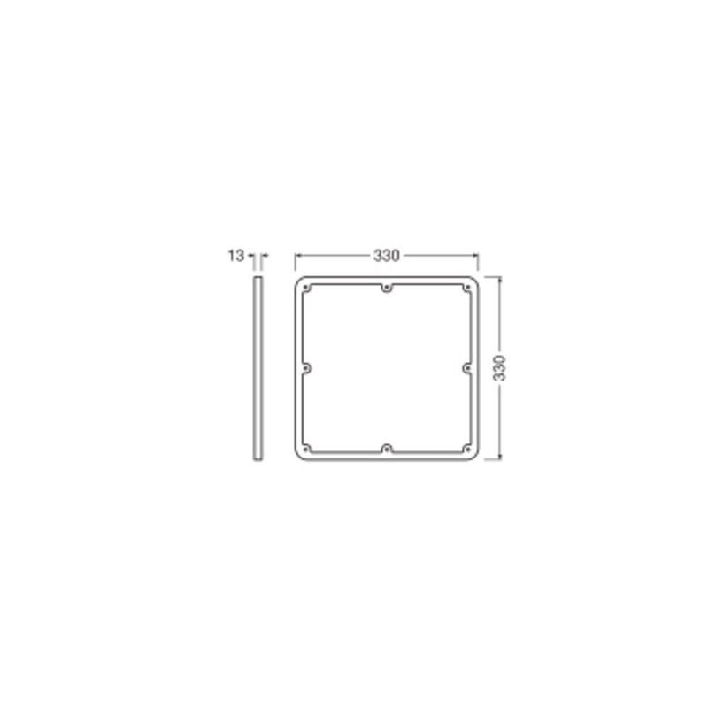 Ledvance - Mechanisches Zubehör/Ersatzteile für Leuchten Quadratischer Rahmen SFFL.330SQUAREFRA.SI silber