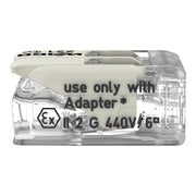 WAGO GmbH & Co. KG - Steckklemme COMPACT-Verbindungsklemme 221-682 Ex e,transparent − 50 Stück