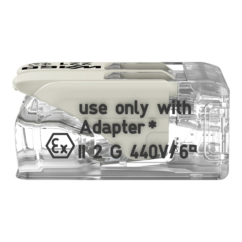 WAGO GmbH & Co. KG - Steckklemme COMPACT-Verbindungsklemme 221-682 Ex e,transparent − 50 Stück