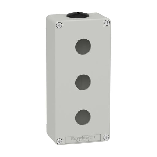 Schneider Electric - Gehäuse für Befehls- und Meldegeräte Leergehäuse XAP, Metall XAPD3203 grau, für 3x22mm