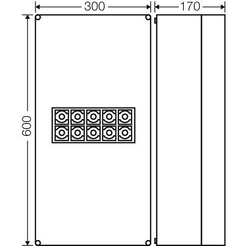 Hensel - Dose, Gehäuse für Montage auf der Wand/Decke Kabelabzweigkasten K 2405 25-240qmm 3ph. 5p