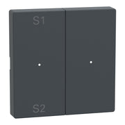 Merten - Abdeckung/Bedienelement für Installationsschalterprogramme Wippe anth. MEG5226-0414 2f,(Szene1/2,blank)
