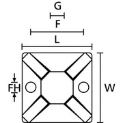 HellermannTyton - Befestigungssockel und -element für Kabelbinder Befestigungssockel MB5A-151-28602 Schwarz 100 St ME − 100 Stück