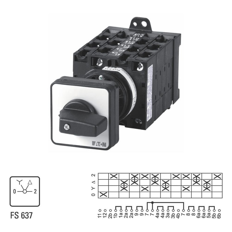 Eaton - Lastschalter Polumschalter T3 32A T3-6-104/Z Zwischenbau rastend