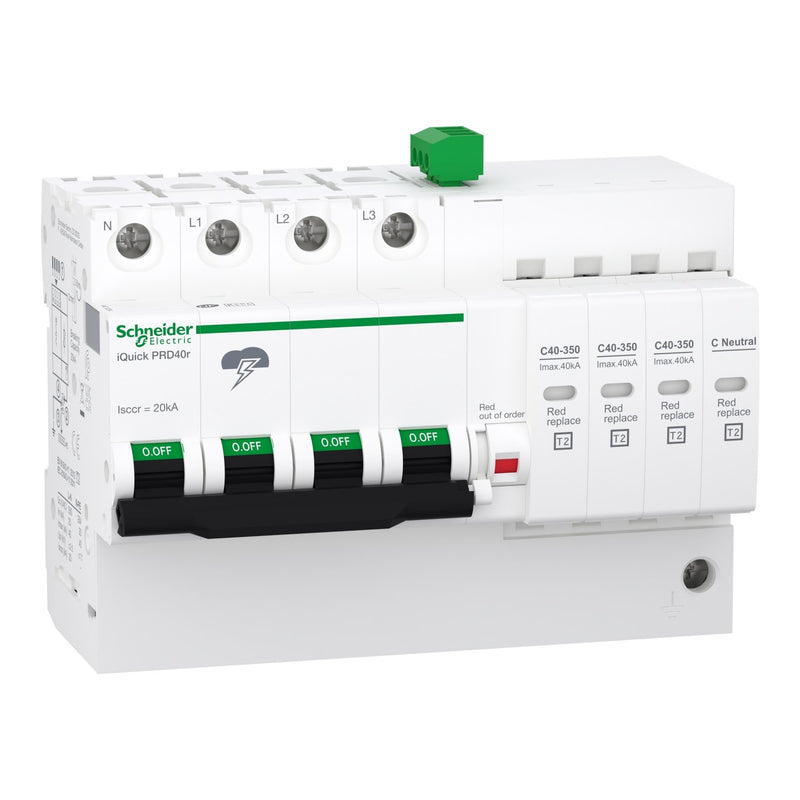 Schneider Electric - Überspannungsableiter für Energietechnik/Stromversorgung Überspannungsableiter Typ2 A9L16294 40R 3P+N IQUICK PRD