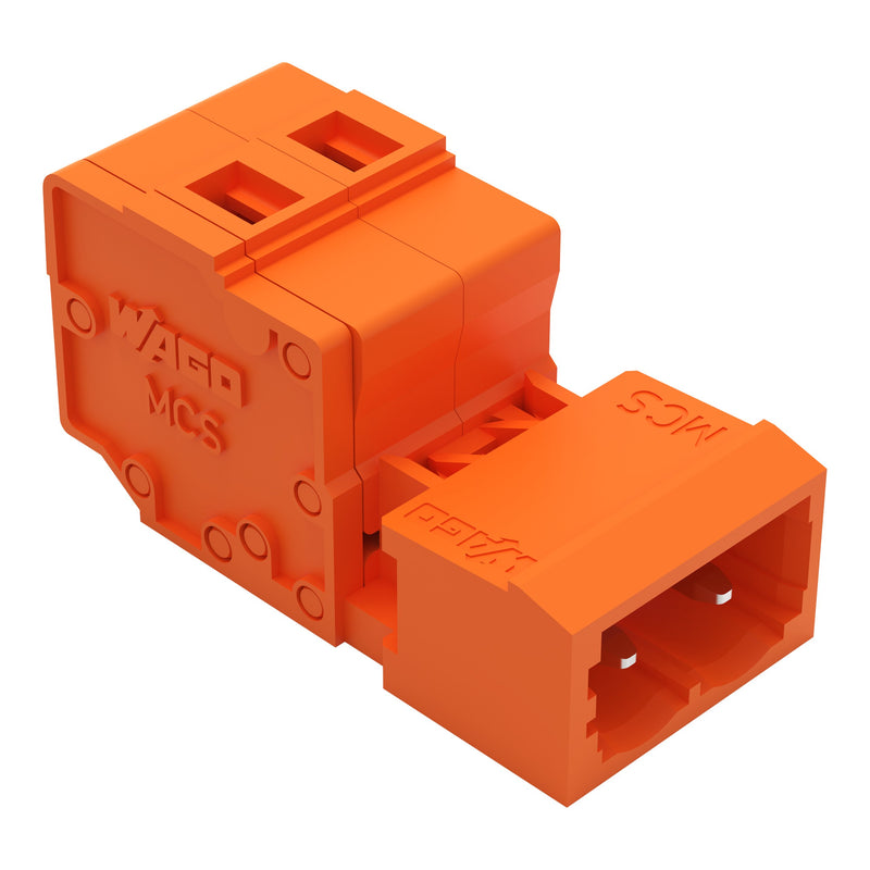 WAGO - Kabelsteckverbinder für Leiterplattensteckverbinder 1-Leiter-Stiftleiste 231-632 CAGECLAMP,2,5mm²,or − 100 Stück