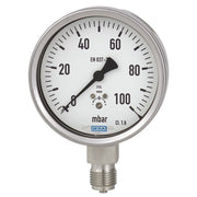 Wika Wiegand - Rohrfedermanometer KapsFedMano 632.50.160 VA 9757877 0..100mbar1/2NPTrue