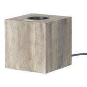Scharnberger+Hasenbein - Tischleuchte Holz-Leuchte Würfel 90x90 88901 E27 m.Schalter bn