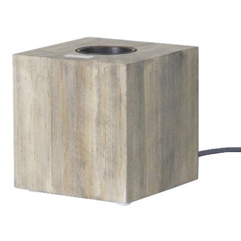 Scharnberger+Hasenbein - Tischleuchte Holz-Leuchte Würfel 90x90 88901 E27 m.Schalter bn