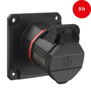 Walther Werke - CEE-Anbausteckdose (IEC 60309) CEE NEO Anbaudose FW510309CC schräg 1 6A 3P 9h