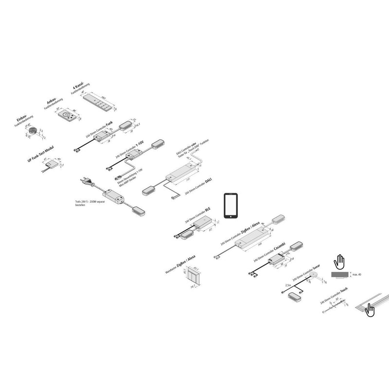 Hera - Elektronischer Schalter Wandtaster ZigBee / Alexa 21703250101