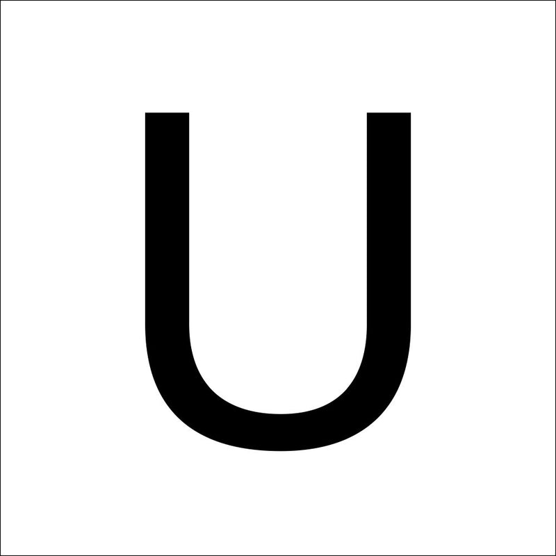 RZB - Beschriftung Buchstaben/Zahlen Buchstabe "U" 99222.013.U 100mm