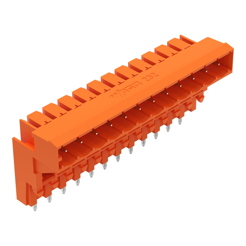 WAGO - Leiterplattensteckverbinder THT-Aufstock-Stiftleiste 232-376 1,0x1,0,abgew.,or − 25 Stück