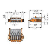 WAGO - Kabelsteckverbinder für Leiterplattensteckverbinder 1-Leiter-Federleiste 2231-1112/038-000 Push-in CAGECLAMP,gr − 25 Stück