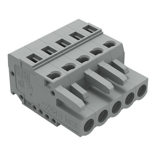 WAGO - Kabelsteckverbinder für Leiterplattensteckverbinder 1-Leiter-Federleiste 231-105/102-000 CAGECLAMP,2,5 mm²,gr − 100 Stück
