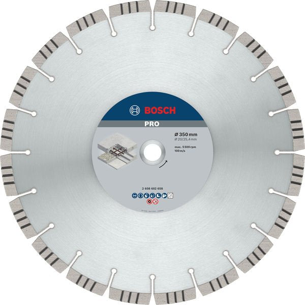 Bosch - Trenn-/Schleifscheibe Diamanttrennscheibe 2608602658 PRO Concrete
